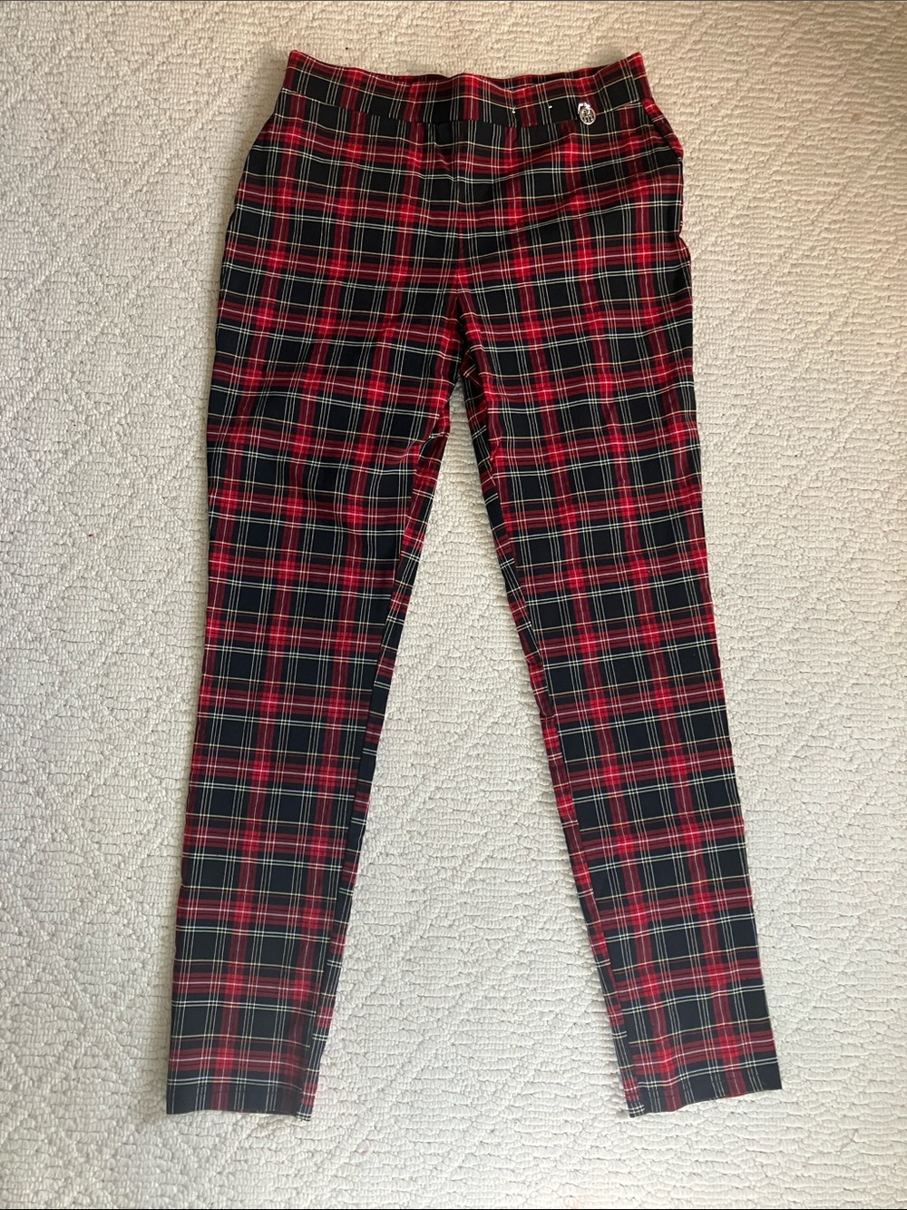 Tommy Hilfiger stretchy tartan plaid pants EUC 8
